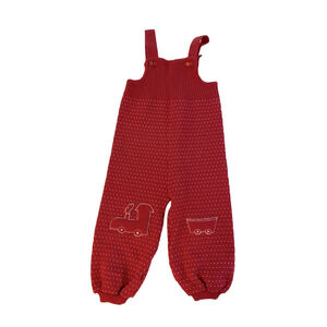 Baby Unbranded Red Knitted Overalls 12M